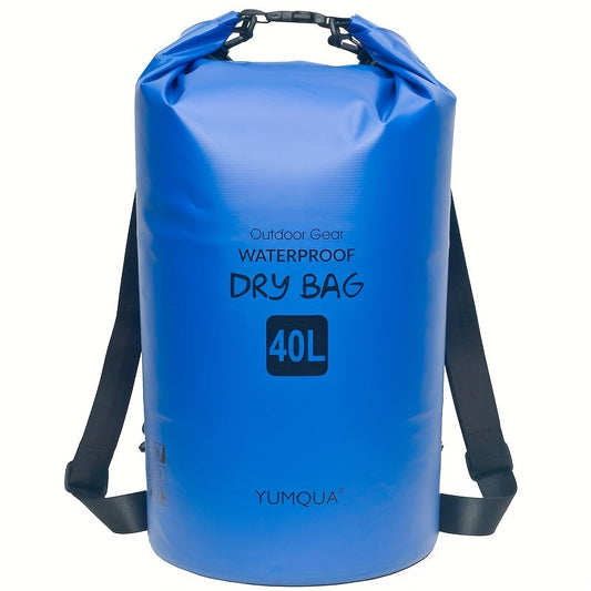 Waterproof Dry Bag Backpack 40L Roll Top Lock Closure PVC Floating Storage Bag for Kayaking Boating Swimming Hiking Camping Fishing Black
