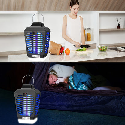 IPX4 Bug Zapper Plug-In, Electric Flying Insect Trap with LED Light & ABS Housing, Indoor Mosquito Zapper for Home