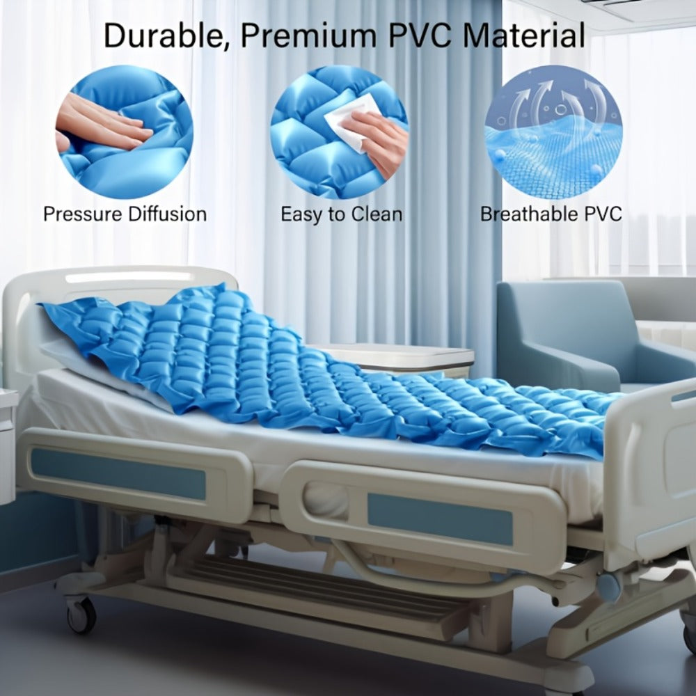 Alternating Pressure Mattress Pad Anti-Bedsore 130 Air Bladders Whisper-Quiet Pump 35x80x3 for Entryways, Bedrooms and Living Spaces