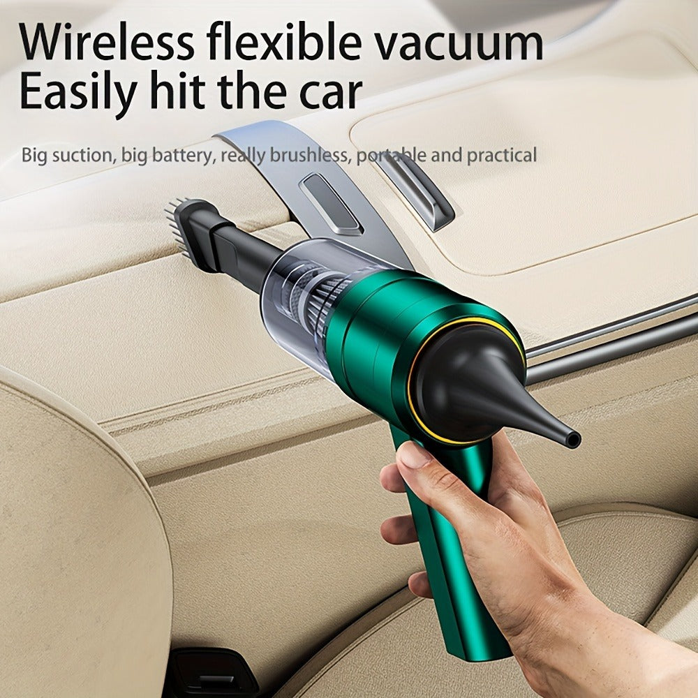 Mini Handheld Vacuum Cordless 4-in-1 Rechargeable, Portable Car Vacuum Cleaner & Air Blower & Hand Pump