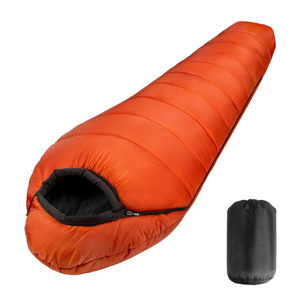 Mummy Sleeping Bag 15°F & 32°F – 3-4 Season Cold Weather Sleeping Bag for Adults, Ripstop Polyester Lining, Anti-Snag Zipper