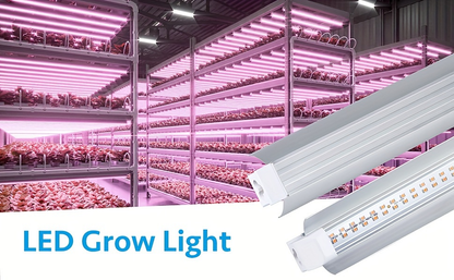 T8 Grow Light Strips 4ft 6-Pack Full Spectrum 270W, Pink White Spectrum LED 1620W Equivalent