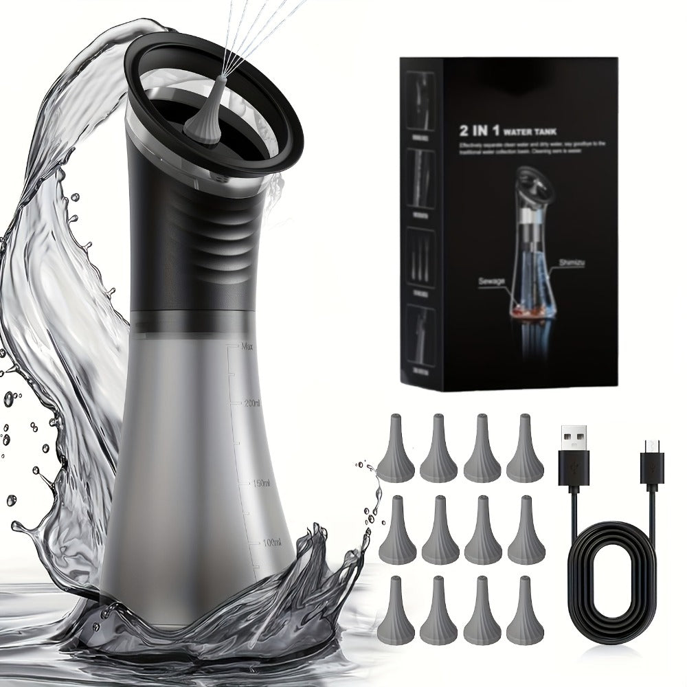 Electric Ear Cleaning System Professional Edition 3-Speed Hydraulic – Visual Waste Tank, Ear Dryer, USB Charging, Dry Dirty Storage