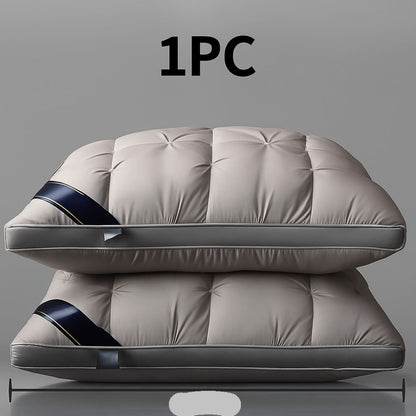 Tufted Bed Pillow in White or Grey with 1-, 2- and 4-Piece Checkout Options and Zipper Detail