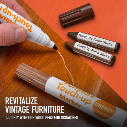 Wood Scratch Kit Furniture Touch Up Markers Scratch Stain Pens for Wood Furniture Tables for Entryways, Bedrooms and Living Spaces