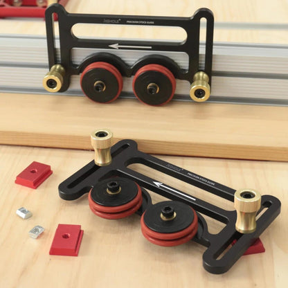 Feather Board Roller Guide for Table Saw, Aluminum Alloy One-Way Safety Stock Feeder with T-Track Mount