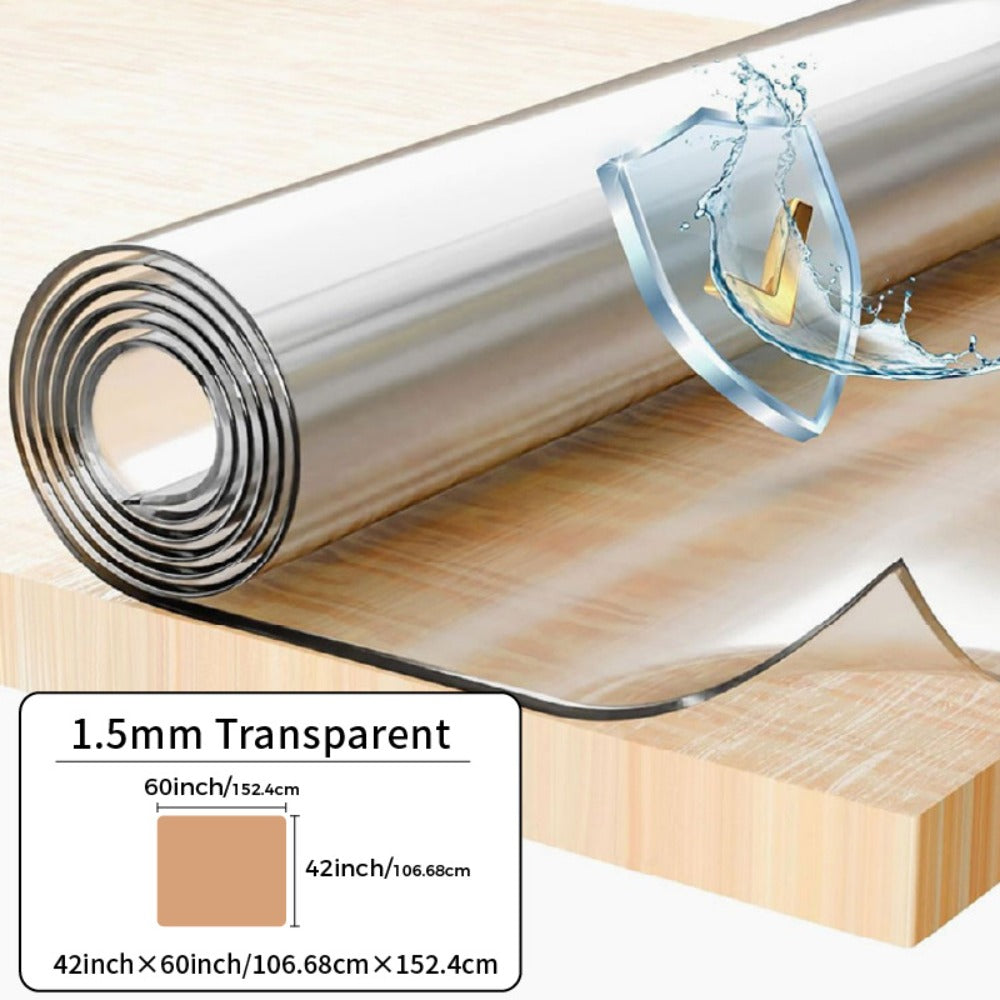 Tablecloth Clear PVC Protector in 1.5mm Thickness with 35 Rectangle and Square Size Options