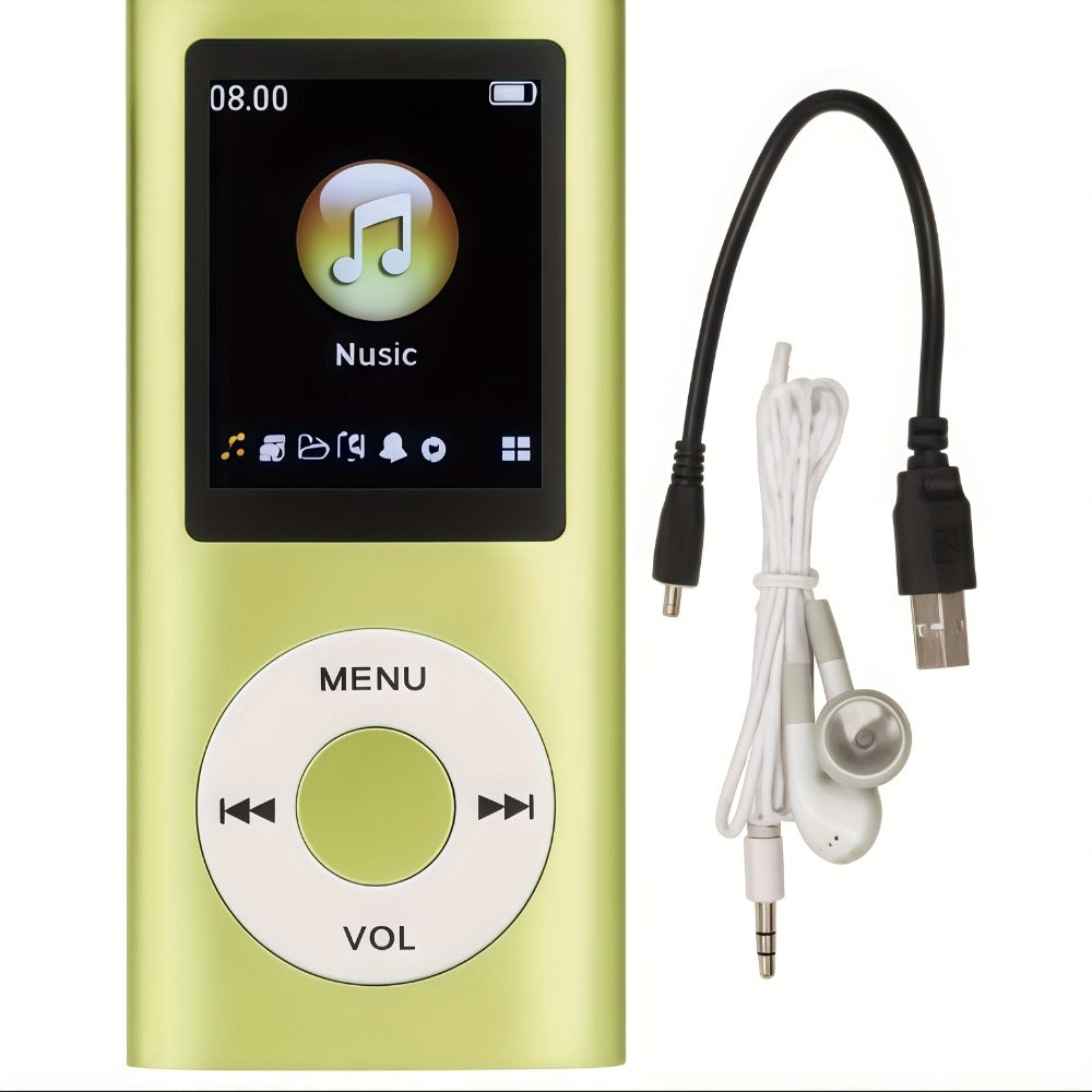 Wired MP3 and MP4 Player with 64GB Card Support, 8-Hour Battery and Six Model Options with Earphones