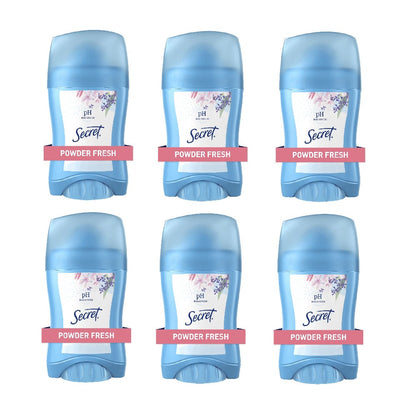 Secret Powder Fresh Antiperspirant Deodorant 1.7 oz, 6 Pack, 48H Odor & Sweat Protection, Invisible Solid