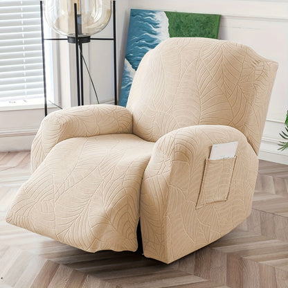 Sofa Cover Big-Leaf Jacquard High-Stretch Recliner Slipcover for 1, 2 or 3 Seats and Console Loveseats