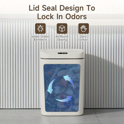 Motion Sensor Trash Can Touchless, Smart Hands-Free Trash Bin with Sealing Lid & Odor-Blocking Technology