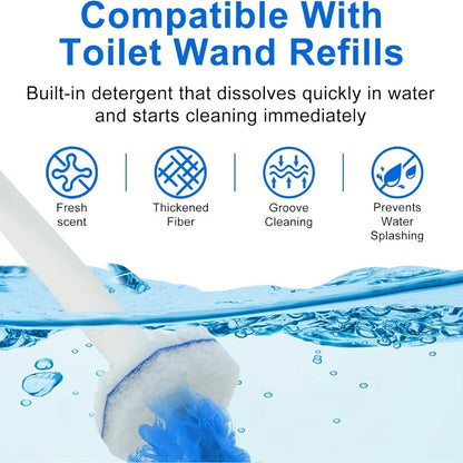 Toilet Brush Refills Compatible with Clorox Toilet Wand Replacement Heads Upgraded Fiber for Entryways, Bedrooms and Living Spaces