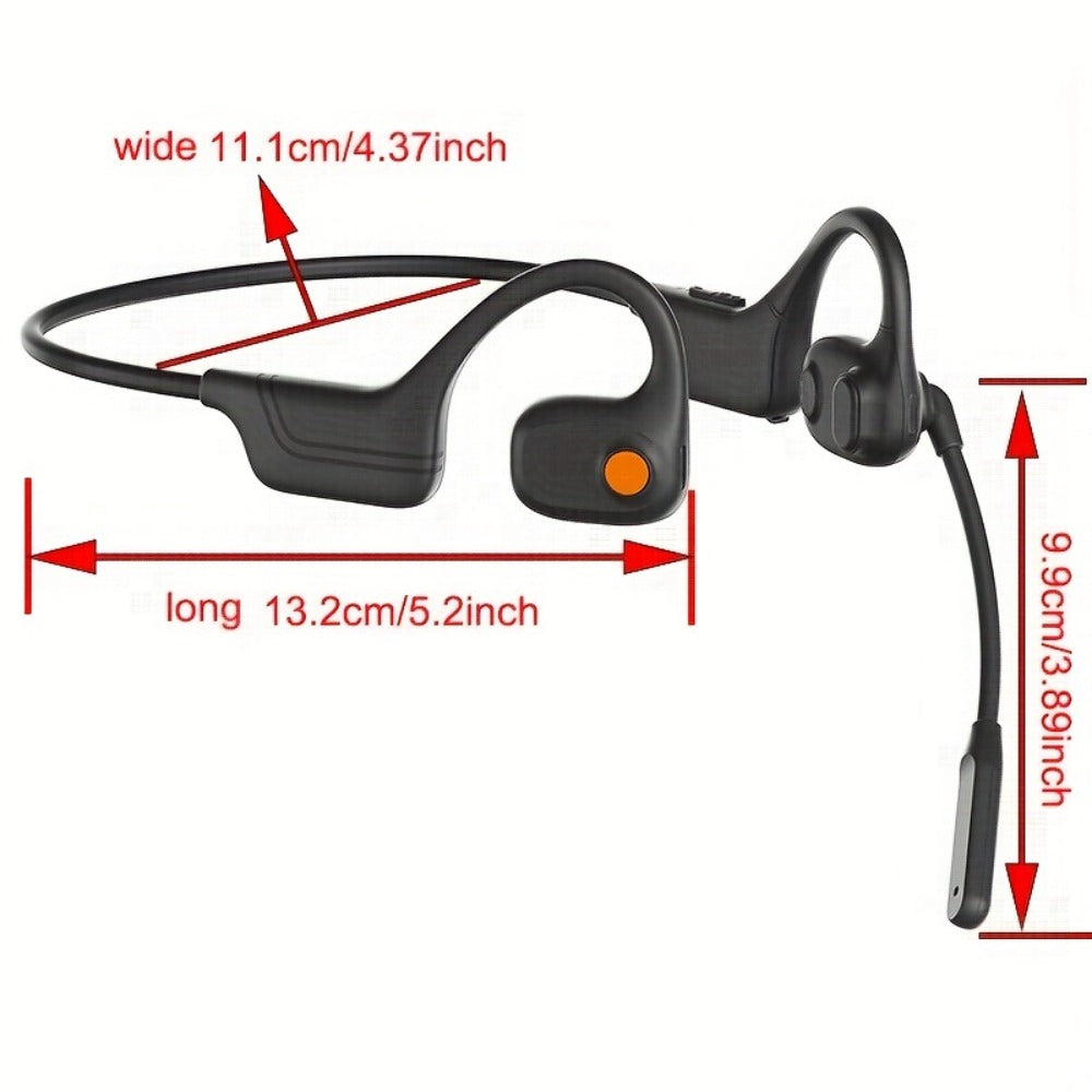 Open-Air Conduction Wireless Business Earphones Dual ENC Noise Canceling Microphones for Bedside Audio, Alarms and Room Entertainment