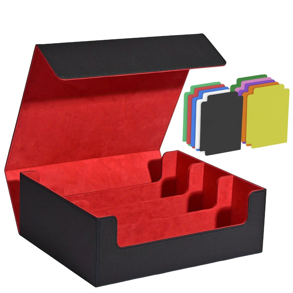 Trading Card Storage Box 1800+ Cards with 10 Dividers – Large Deck Case for Pokemon TCG, MTG Commander, Sports Cards – Multiple Colors