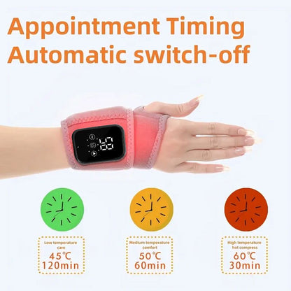 Heated Hand Massager Gloves, Rechargeable Vibrating Wrist & Hand Protector with 3-Speed Heat Control