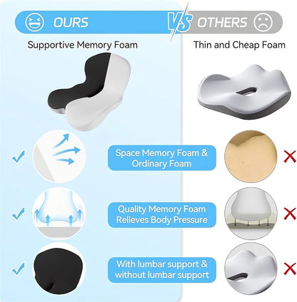 Wide One-Piece L-Shaped Seat Cushion with Integrated Back, Zippered Cover and Three Color Options
