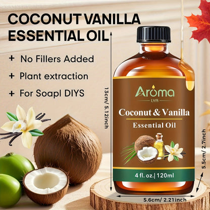 Diffuser Oil 4oz Coconut Vanilla Sweet Orange Pumpkin Pie Peach Hotel Scent for Candle for Entryways, Bedrooms and Living Spaces