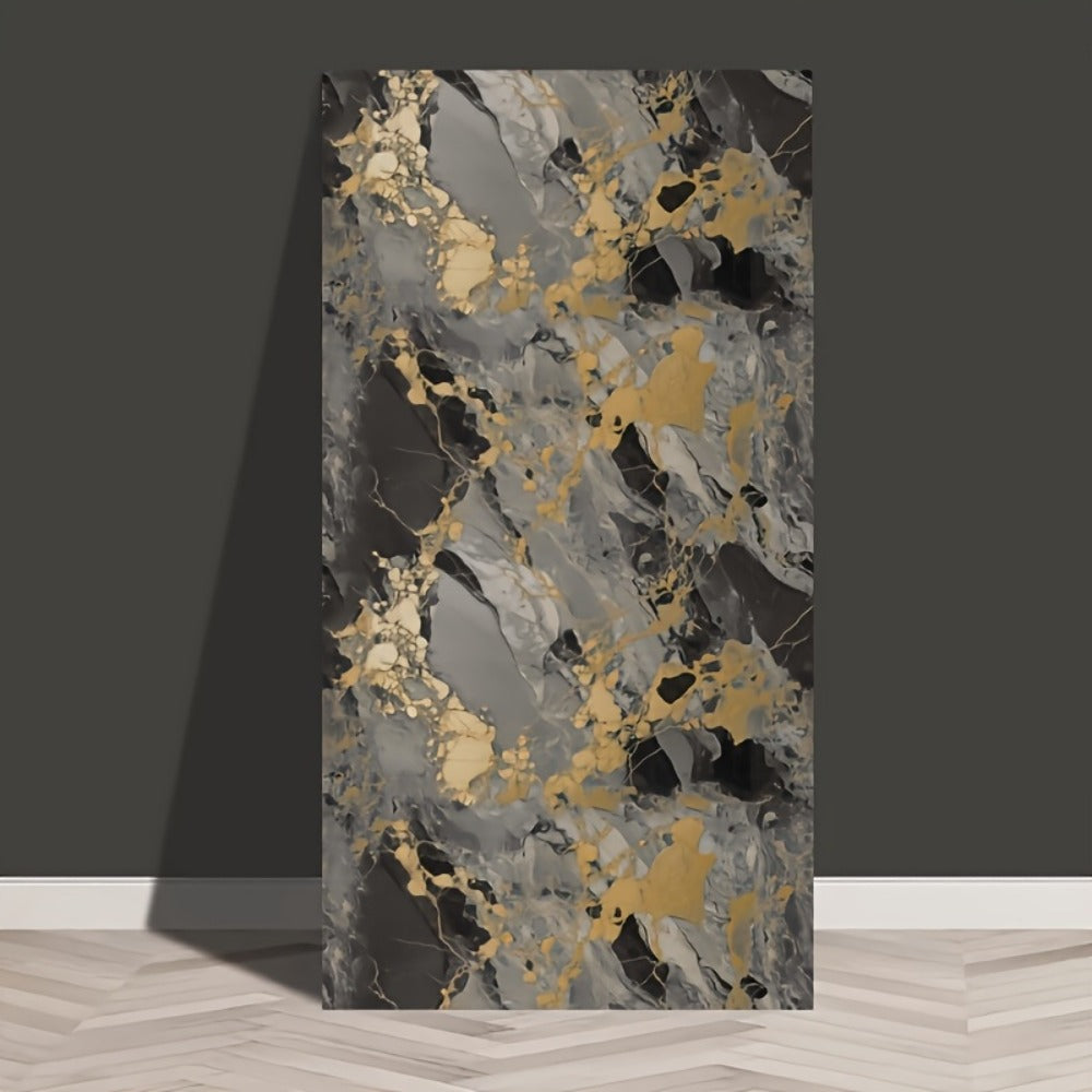 Self-Adhesive PVC Wall Sticker 22pcs Peel and Stick Marble Boho Wallpaper 11.81x23.62in Oil for Entryways, Bedrooms and Living Spaces