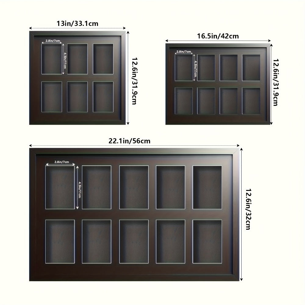 Trading Card Display Case Wall Mounted Wood Frame – Pokemon TCG Sports Cards 35–360pt Compatible, 1/2/4/6/10 Grid Options