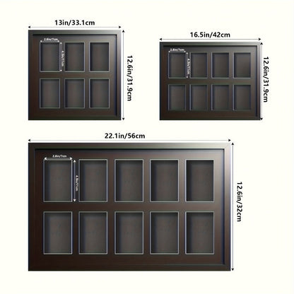 Trading Card Display Case Wall Mounted Wood Frame – Pokemon TCG Sports Cards 35–360pt Compatible, 1/2/4/6/10 Grid Options