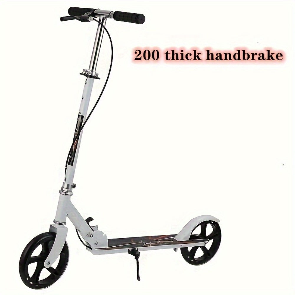 Foldable Commuter Scooter for Adults and Teens, 4-Gear Adjustable Height Double Brake 2-Wheel Kick Scooter