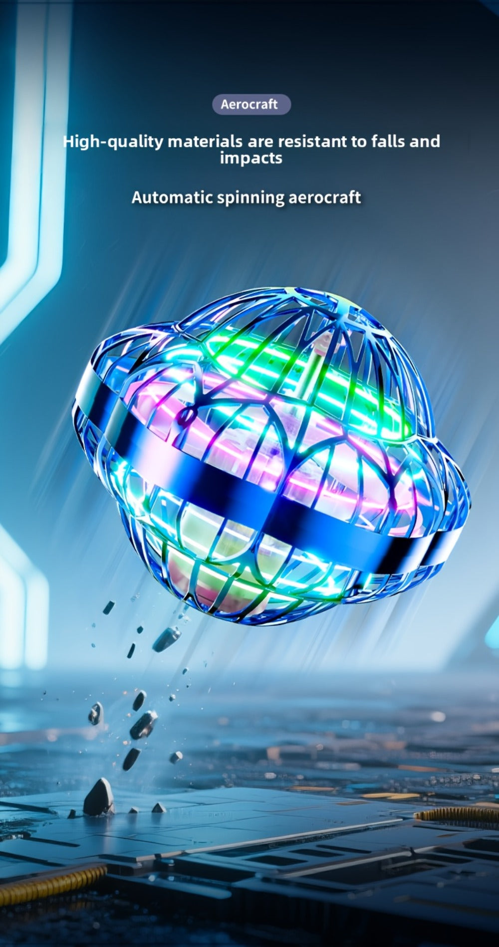 UFO Flying Ball Toy Smart Sensor Hovering Drone Hexagonal Spinning Saucer with the Listed Color, Size or Set Options for Everyday Use