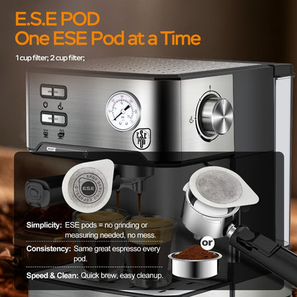 20 Bar Espresso Machine 950W, Stainless Steel Espresso & Cappuccino Latte Maker with Steam Wand Milk Frother