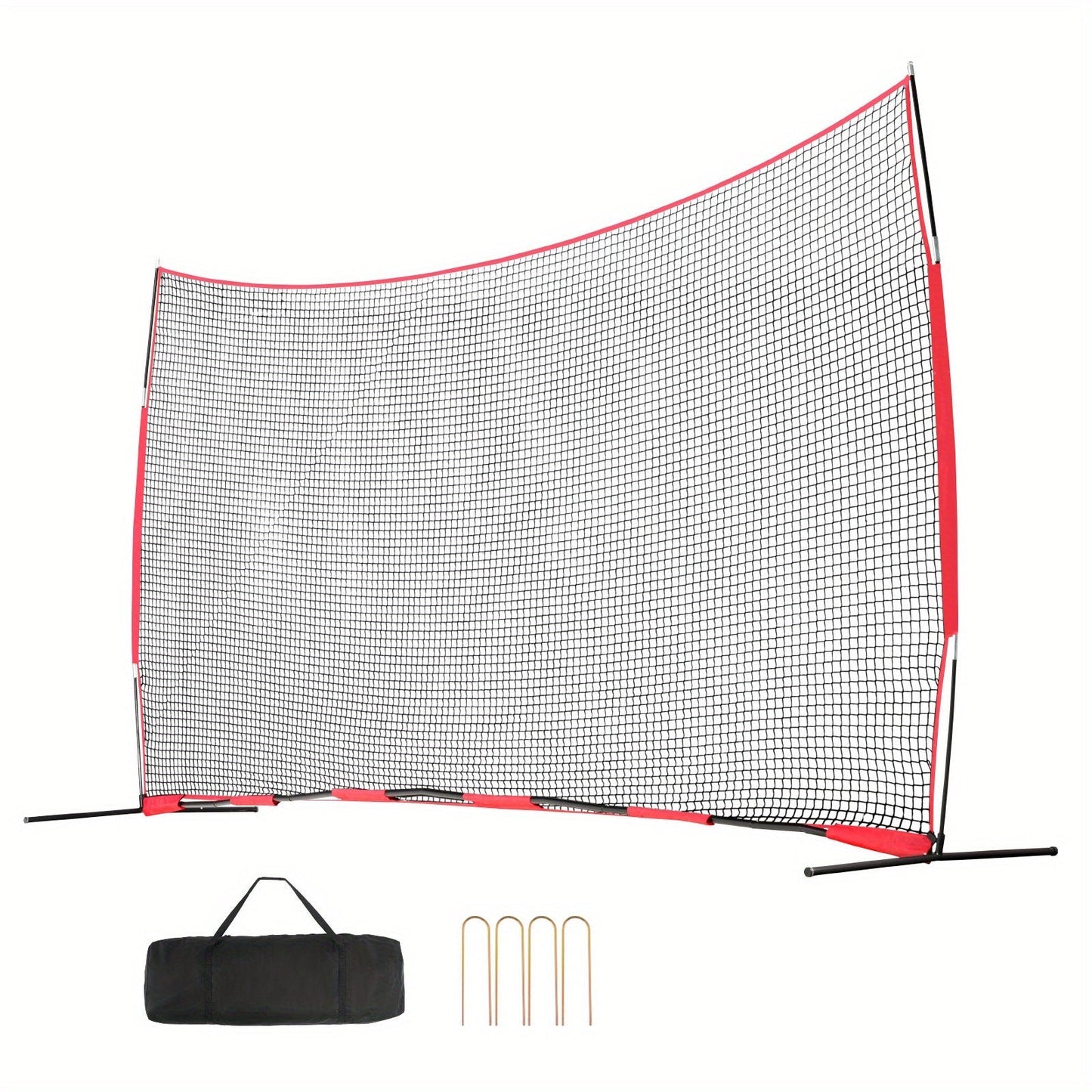 Sports Barrier Backstop Net with Carry Bag – Portable Protection Netting for Baseball Softball Lacrosse Soccer Hockey