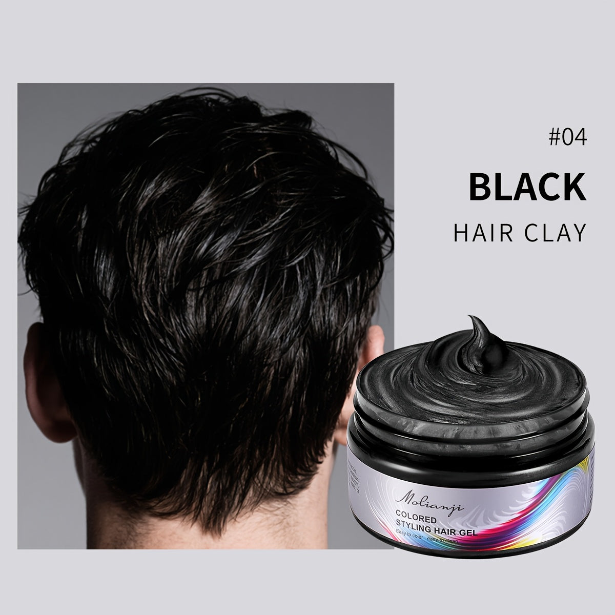 Hair Color Wax Temporary Hair Dye 3.53oz, 9 Vivid Shades, Easy Wash, Non-Damaging for Everyday Face, Beard and Body Grooming