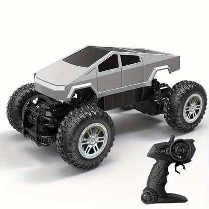 1:16 RC Monster Truck 2.4GHz 4WD Large Wheel Off-Road Pickup with LED Lights 45° Climb, Remote Control Car for Boys Kids
