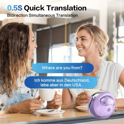 100 Language Real-Time Translation TWS Earphones Coconut Ball Pendant Wireless Earbuds for Bedside Audio, Alarms and Room Entertainment