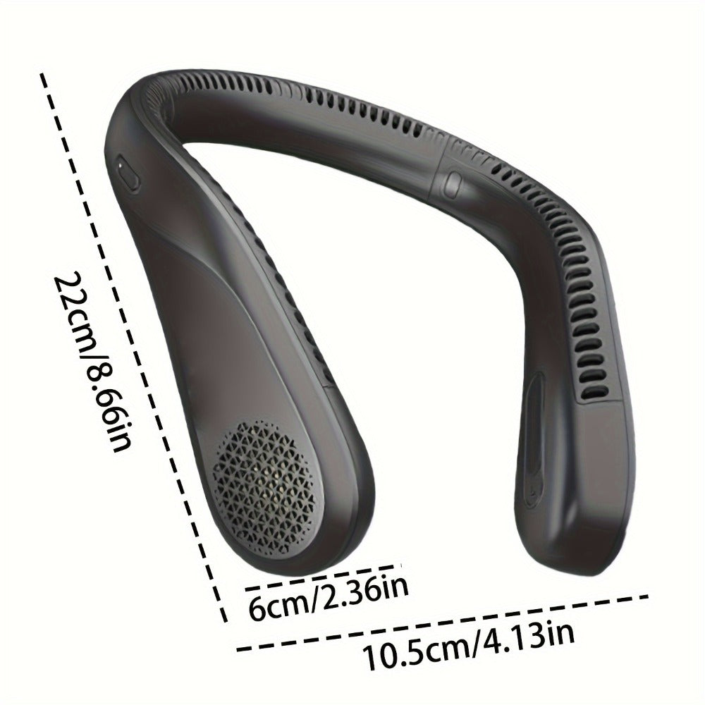 Bladeless Neck Fan Rechargeable, 4 Speed Hands-Free Portable Neck Fan 66 Vents 4-16 Hours Battery