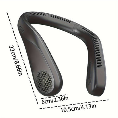 Bladeless Neck Fan Rechargeable, 4 Speed Hands-Free Portable Neck Fan 66 Vents 4-16 Hours Battery