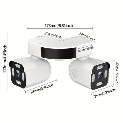 5MP Dual Lens PTZ WiFi Security Camera 360° with AI Motion Detection – Xparkin Full Color Night Vision, Sound & Motion Alerts