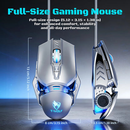 Programmable RGB Gaming Mouse Wired Pro-Grade with Turbo Click Multi-Mode DPI Sensitivity Dynamic for an Everyday Personal Care Routine