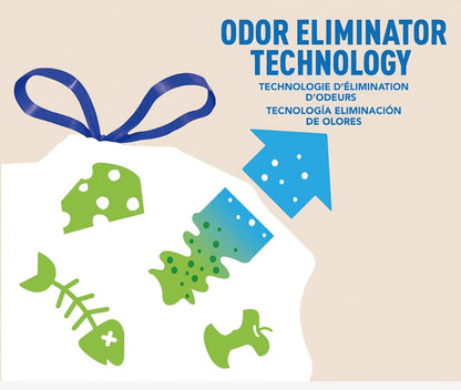 Drawstring Trash Bags with Odor Eliminator Technology – Lemon Mint Scent, Puncture & Tear Resistant, 30 Gal (90 Bags) or 13 Gal (154 Bags)