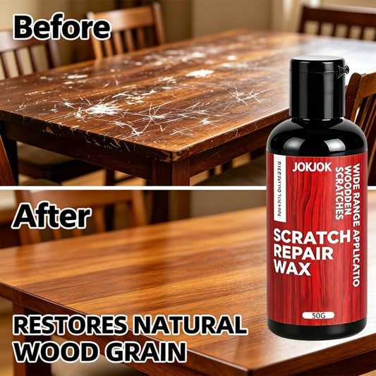Wood Scratch Wax – Hardwood Floor & Furniture Restorer Polish for Cabinets, Doors, Tables – Fix Scratches