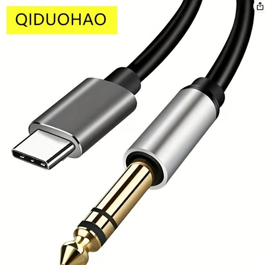 Type-C to 6.35mm 1/4 Inch Audio Cable USB-C to Quarter Inch Adapter Cable for Smartphone Mixer for an Everyday Personal Care Routine