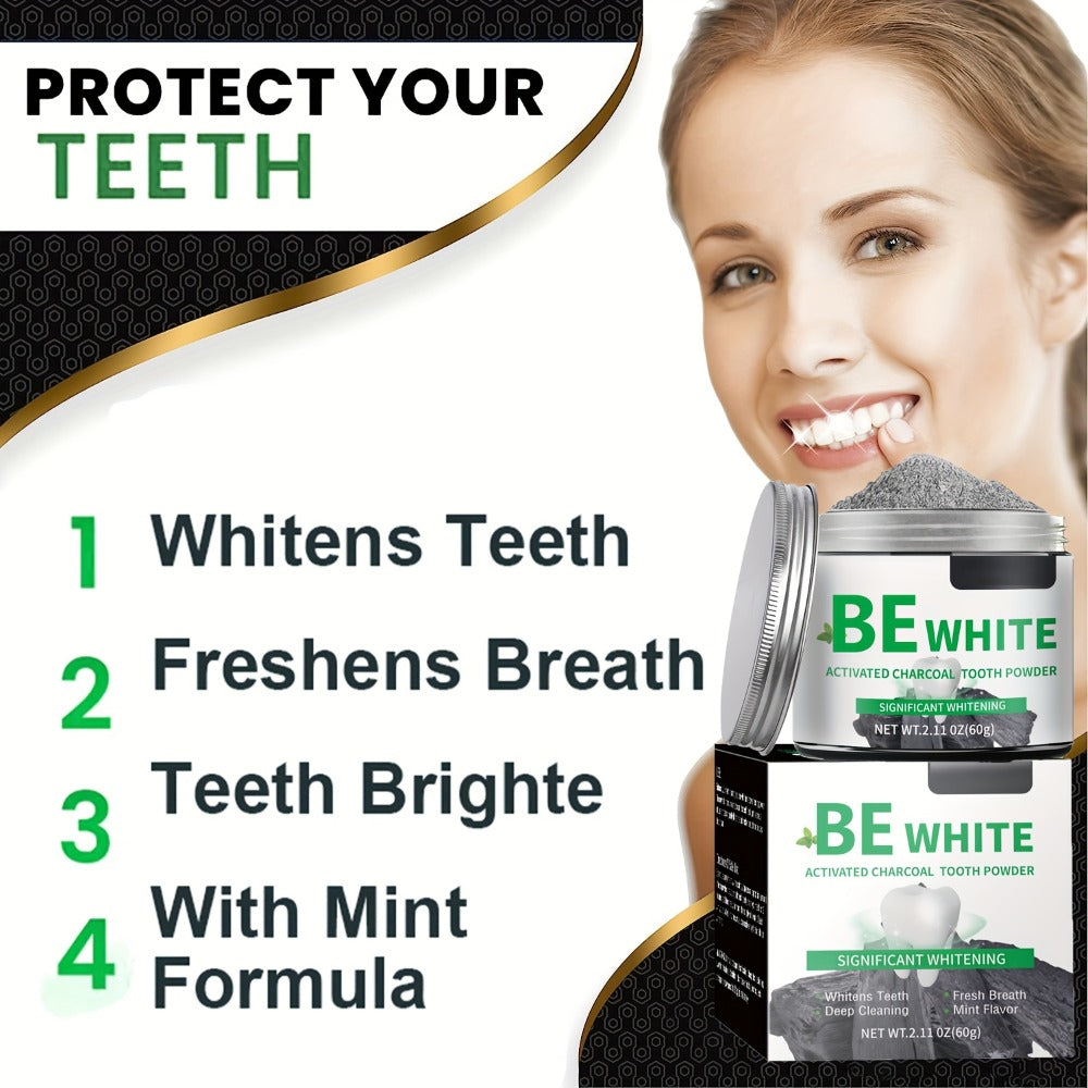 Bamboo Charcoal Tooth Powder 30g Whitening Teeth Powder with Mint Extract Stain Removal Fresh for an Everyday Personal Care Routine