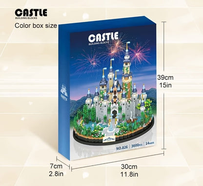 3600PCS Princess Castle Building Blocks Fairytale Palace STEM Micro Brick Architecture Kit for Girls Ages 8+