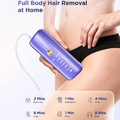 IPL Hair Removal Machine 3-in-1 Permanent Hair Removal Device 999900 Flashes | Painless Laser Epilator for Women Men Full Body Face Legs