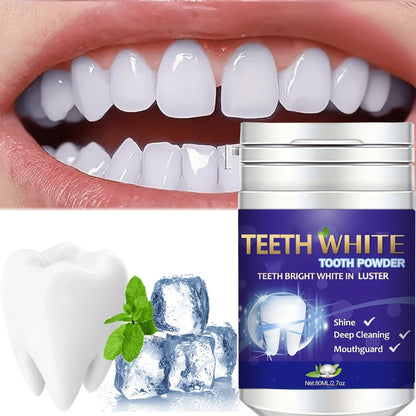 Baking Soda Tooth Powder with Honeysuckle & Mint Extract, Natural Teeth Whitening, Stain Removal & Fresh
