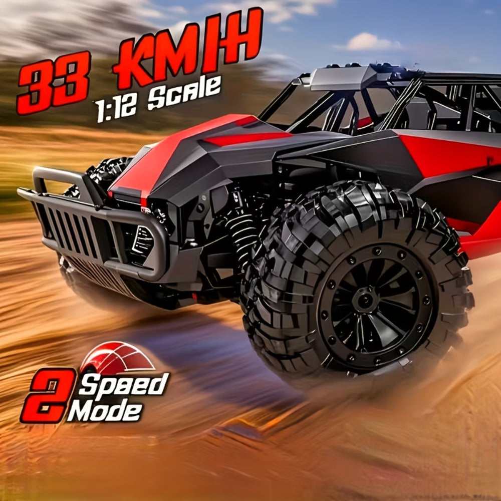RC Off-Road Truck for Kids Ages 6+, High Speed Remote Control Car Alloy Steel Body Full-Function 4WD Monster Truck Toy for Boys