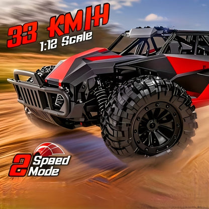 RC Off-Road Truck for Kids Ages 6+, High Speed Remote Control Car Alloy Steel Body Full-Function 4WD Monster Truck Toy for Boys