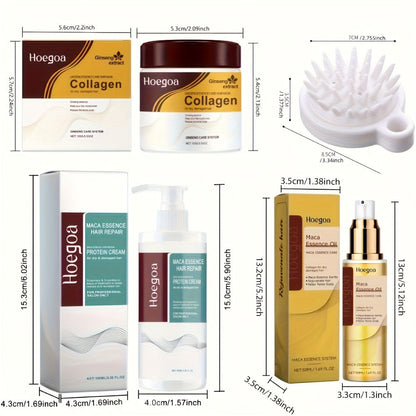 Argan Oil Hair Care Kit 4pcs for Women, Keratin & Moroccan Oil Deep Set with Conditioner, Hair Mask