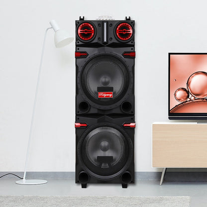 Karaoke Party Bluetooth Speaker with Sound Reactive Lights, 1000W Peak DJ Subwoofer Stereo Boombox