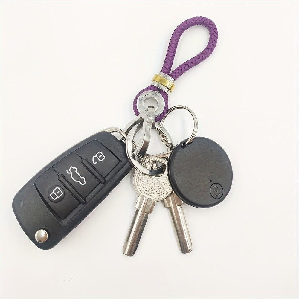 Six-Pack Round Bluetooth Key Finders in White, Black and Mixed Colors with App-Based Audible Locator