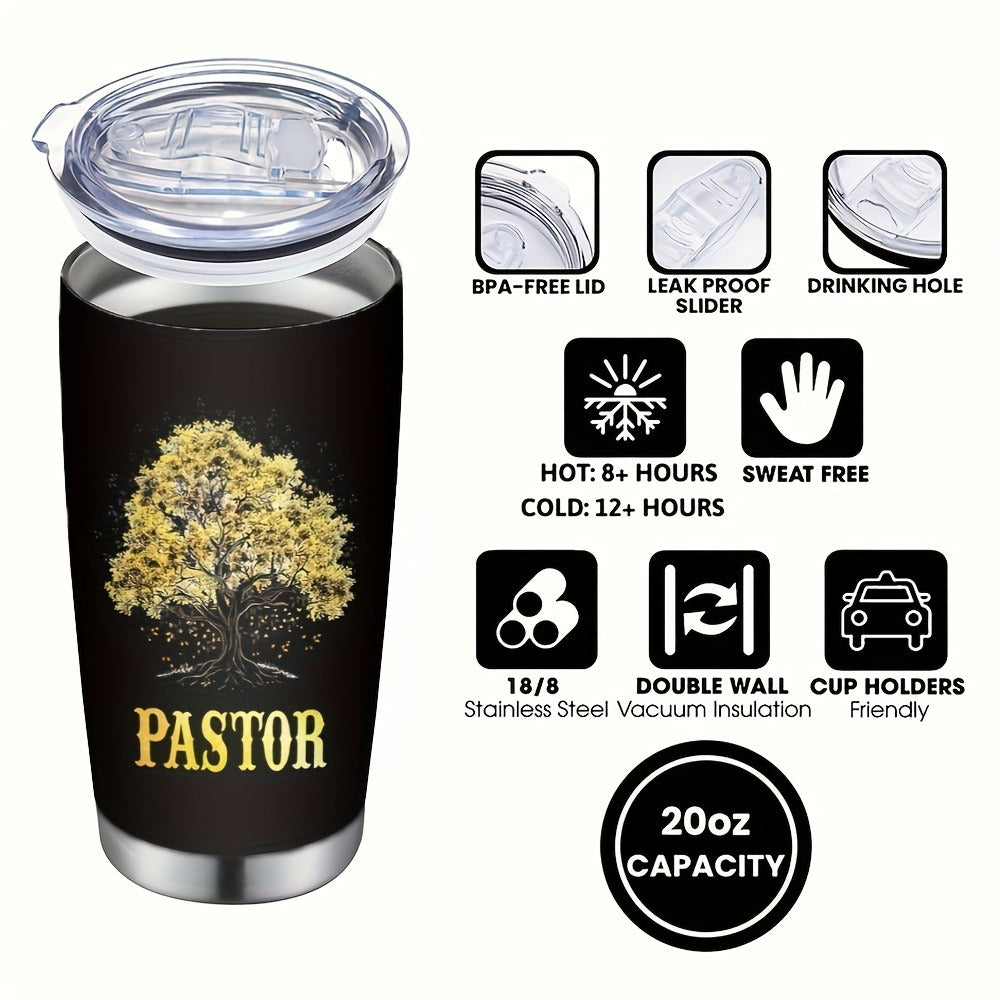 Insulated Tumbler 20oz Tree of Life Graphic Stainless Steel Travel Mug with Lid and Straw for Everyday Use