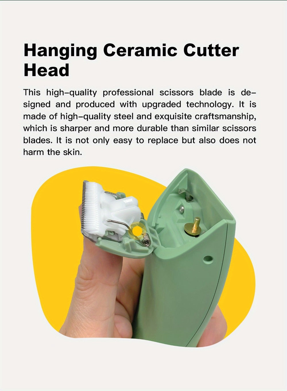 Electric Body Hair Trimmer for Women and Men with Replaceable Ceramic Blades – USB Rechargeable IPX5 Waterproof Pubic Groin Bikini Trimmer