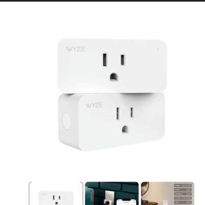 Wyze Smart Plug 2-Pack 2.4GHz WiFi, Works with Alexa, Google Assistant & IFTTT, No Hub Required, Remote Control via Wyze App